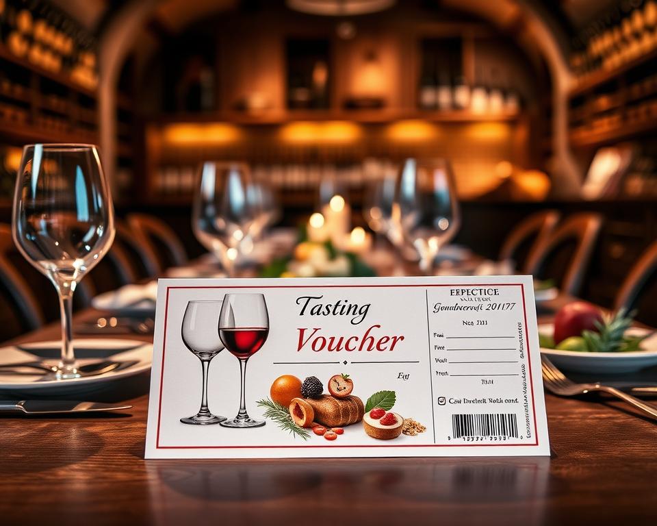 So gestalten Sie Ihre Einladungskarte für einen Tasting-Gutschein